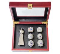 Wonsunte Juego De Trofeos De Anillo De Campeonato Patriot Trofeos De Campeones De Fútbol Americano con Caja Colección De Rugby Recuerdo Deportivo Fanáticos,9#