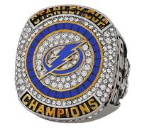 Wonsunte Réplica del Anillo De Hockey De Los Campeones 2020 Anillos De Campeonato Lightning con Caja Premio Al Ganador Deportivo Colección De Discos Regalos De Recuerdo para Fanáticos