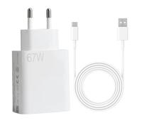 Wonvify Cargador Xiaomi 67W con Cable de 2M, Cargador de Pared de Carga Rapida para Xiaomi Redmi 14, 13, 12, 12t, 12s, 11, 11s, Pro, Plus, Nota K60, K50, Poco X6, F5, X5