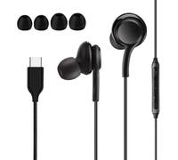 Wonvify Lares USB Tipo C con Micrófono, Auriculares Tipo C Auriculares con Cable, In-Ear Cascos USB C HiFi Bass con Cable para 15 Pro MAX, OPPO, Xiaomi, Google Pixel