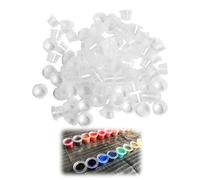 Wonvify Tasses d'encre de Tatouage 100Pièces, Capuchons d'encre de Tatouage 9mm x 11mm, Tasses de Tatouage de Pigment dn Plastique, Convient aux Tattoo Ink, Colorants et Autres Fournitures