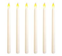 Wonvify Velas Led Efecto Llama 6 Piezas, Velas LED Blancas Sin Fuego, Velas Electricas a Pilas, Velas Decorativas para San Valentín, Cumpleaños, Fiestas, Navidad, Festivales, Luz Blanca Cálida