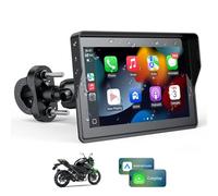 WonVon 5 Inch Motorcycle Carplay GPS Navigation System with Apple Carplay and Android Auto Portable Screen with Dual Bluetooth, Navigation, Siri, Google Assistant（Not Inchluded TPMS）