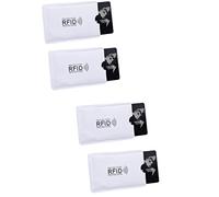 WOO LANDO 4 Unidades RFID & NFC Fundas para Tarjetas de crédito, Tarjeta de crédito, DNI, Tarjeta bancaria - 100% Tarjetas de crédito RFID Blocker contra Lectura no autorizada