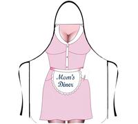 WOO LANDO Delantal de cocina con banda para el cuello, impermeable, 73 x 57 cm (MOMS DINER)