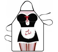 WOO LANDO Delantal de cocina con banda para el cuello, impermeable, 73 x 57 cm (OH LALA)