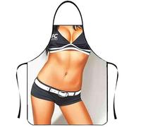 WOO LANDO Delantal de cocina con banda para el cuello, impermeable, 73 x 57 cm (SUPERFAN)