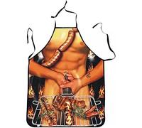 WOO LANDO Delantal para hombre - 73 x 57 cm - divertida idea de regalo para barbacoa (ADAM)