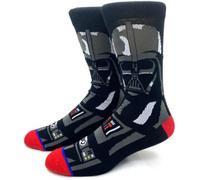 WOO LANDO Idol Calcetines - Darth Vader / R2D2 / Storm Trooper - En casa y como llamativos cuando sales para fans de Jedi Ciencia Ficción - Talla 37-45, Darth Vader, M