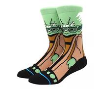 WOO LANDO Idol - Calcetines de Darth Vader / R2D2 / Storm Trooper - Casa y como retorno de viaje para los fans de la ciencia ficción Jedi - Talla 37 - 45, Yoda, M