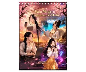 Woo Mi-ga - Zwischen den Drehs (Tischkalender 2027 DIN A5 hoch), CALVENDO Monatskalender: Das Leben eines K-Drama-Sternchens zwischen Garderobe, Gate und Glamour