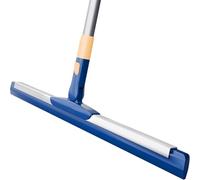 Escoba de Goma Resistente de 50 cm con Mango Largo de 130 cm para Garaje, Azulejos, Cubierta, baño, Ventana, Vidrio