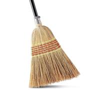 Woobroo Escoba de maíz Resistente para Uso Comercial para Interiores y Exteriores, 59.8 Pulgadas de Alto, Patio, Garaje, vestíbulo, Centro Comercial, Suelo, hogar, Oficina, Hojas, Piedra, Polvo