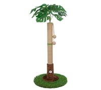 Woochpet Poste rascador para gatos y gatitos de interior, poste rascador para gatos de 35.43 pulgadas de alto con cuerda de sisal, poste rascador para gatos de palmera con bola colgante
