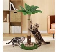 Woochpet Rascador para gatos de 35 pulgadas de alto, torre de árbol rascador para gatos de interior con agujero de ratón de juguete para gatos y bola de madera interactiva para gatitos, adultos y