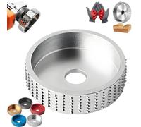 Wood Angle Grinding Wheel, Durable Angle Grinder Wheels Wood Carving Tool, for Woods Cutting, Polishing, Shaping & Buffing (Silver,Aperture diameter: 16mm)