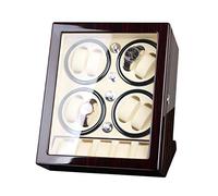 Wood Automatic Rotate Watch Winder 8+6 Storage Display Case Piano Paint Leather Pillow Japan Silent Motor Storages Boxbrown-A