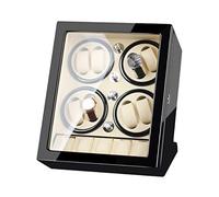 Wood Automatic Rotate Watch Winder 8+6 Storage Display Case Piano Paint Leather Pillow Japan Silent Motor Storages Boxblack-B