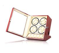 Wood Automatic Rotate Watch Winder 8+6 Storage Display Case Piano Paint Leather Pillow Japan Silent Motor Storages Boxbrown(Red