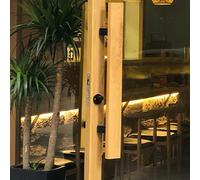 Wood Barn Door Hardware/Extra Long Shop Glass Gate Knobs,Heavy Duty Push Pull Door Handle Internal, Easy to Install, Replacement Grab Bar/Pole(Length 60cm(24inch))