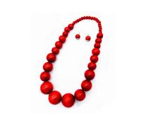 Wood Beads Necklace Colorful Jewelry Necklaces Pendants Accessories Woman Girl Aesthetic Sweater Pretty Chains