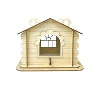 Wood Bird Houses - Garden Nesting Box | Outdoor Aviary Shelter, Natural Cedar Hanging Wild Birdhouse Habitat, Backyard Wooden Deck Patio Breeding Station Supplies For Bluebirds Wrens Chickadees