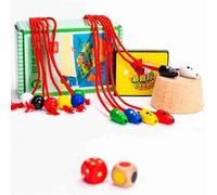 Wood Board Game - 5.90 Inch Mouse Catching Toy | Rubber Wood Logic Game