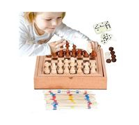 Wood Board Games Set Parent-child Interactive Desktop Educational Toys Beginner Chess Set for Kids And Adults