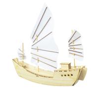 Wood Boat Construction Kit - Kids Educational Blocks 20,5 x 3,5 x 13 cm, Preschool Hands on Learning Toy, Creative Puzzle Assembly | Boys Girls Child Teens Adult Birthday Christmas New Years Activity