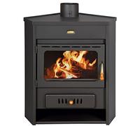 Wood Burning Corner Stove with Boiler for Central Heating Prity AM W12