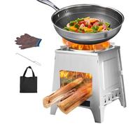 Wood Burning Stove - Wood Stove | Detachable Windproof Burner | Backpacking Stoves | Hiking Stoves For Backpacking Hiking Cooking | Compact Detachable Burner For Travel Field Picnic Fishing Patio