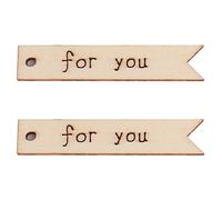 Wood Buttons 2 Holes 50Pcs | Engraved Letter Pattern for DIY Crafts/Clothes Sewing | Authentic Wood Material Sewing Accessories (50 pieces per pack)