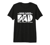 Wood Carver Dad The Idol The Myth The Woodworker Tallador de Madera Camiseta Premium