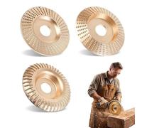 Wood Carving Discs for Grinder, Heavy Duty Tungsten Carbide Grinding Disc for Grinder, Sanding Discs for Angle Grinder, Polishing Pads for Fast Wood Shaping (3pcs-22mm aperture)