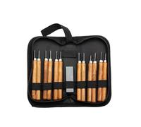 Wood carving kit 12 Unids/set Mango De Madera Tallado Cincel Bisturí Herramientas Conjunto Cortador Cuchilla Talla Juego Mano(Cloth bag set)