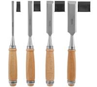 Wood carving kit Juego De Cinceles Madera 4 Uds,cinceles Afilados Acero Al Cromo-vanadio Con Mangos Haya, Herramientas Ergonómicas