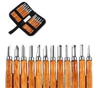 Wood carving kit Kit de tallado madera precisión, cómodo y ergonómico, 12 piezas, for detallado con herramientas bisturí cinceles