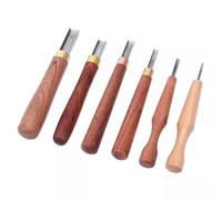 Wood Carving Tools, 6Pcs Wood Carving Knife Kit, Linocut Carving Tools Set, with Wooden Handle, Square U Shaped Blade, for Woodblock Printing, Woodcut Printmaking, Linoleum Carving, Linocut
