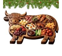 Wood Charcuterie Boaords | Cow Design Charcuterie | Serving Platter | for Snacks Fruits Meats Cheesses Crackers Home Parties Family Gatherings Holidays Kitchen Dining Tables