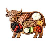 Wood Charcuterie Boards | Wooden Cow Shape Food Tray,Farmhouse Cheese & Meat Platter | Ideal For Snack Fruit Party Banquet Family Gathering Housewarming Celebration Holiday Kitchen Dining Table