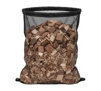 Wood Chipper Bag - Mesh Holder Tote, Mulcher Support, Outdoor Backyard Function, Top Performance Garden Category, Black Big Size For Lawn Landscaping Work Cleanup 48.43x23.62 Inches No 1060