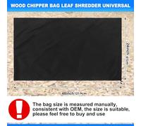 Wood Chipper Bag, Replacement Collection Bag, 48x24 Inches Large Capacity Durable Double Cord Lock Sack, Lawn Debris, Mulch Disposal, Heavy-Duty Bags for Farm, Yard, and Woodworking Use