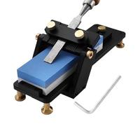 Wood Chisel Sharpener - Adjustable Sharpening Jig with Wrench, Non Slip Quiet Base, Aluminum Alloy Frame | Precision Angle Guide Tool for Woodworkers Carpenters DIY Furniture Restoration Craft Project