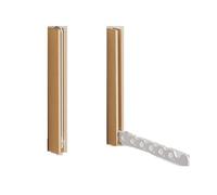 Wood Clothes Hanger Wall Mounted Drying Rack, Collapsible Design, And Invisible Clothing Organizer For Efficient Para Balcon(White)