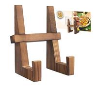 Wood Cookbook Stand, Wooden Cooking Book Holder, Stand Kitchen Counter, Rustic Display for Cookbooks, Tablets, and Photos, Stylish Ornament for Home Chefs, Cooking, 12 x 12 x 22,5 cm