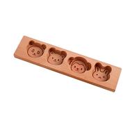Wood Cookie Mold, Cartoon Biscuits Cutter Stamp, Hand-Carved Baking Tool for Pastry Cakes Fondant Chocolate Ideal for Birthdays Weddings Cooking Classes Food Blogging Baking Fun