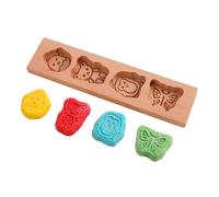 Wood Cookie Mold, Cartoon Biscuits Cutter Stamp, Hand-Carved Baking Tool for Pastry Cakes Fondant Chocolate Ideal for Birthdays Weddings Cooking Classes Food Blogging Baking Fun