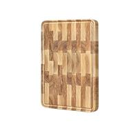 Wood Cutting Board Rectangular Light-colored Wooden End Grain Kitchen Chopping 30.5x20.5x2.55cm