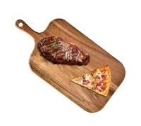 Wood Cutting Board with Handle, Wooden Chopping Board, Double-Sided Steak Tray for Cheese Serving, Professional Outdoor, RV, Commercial, Restaurant, Lightweight Design