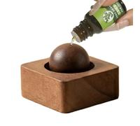 Wood Diffuser - Silent Portable Aromatherapy Oil Diffuser | Round Natural Design Ultrasonic Mist Humidifier Compact Relaxation Device for Bedroom, Living Room, Office, Yoga, Studio, Car